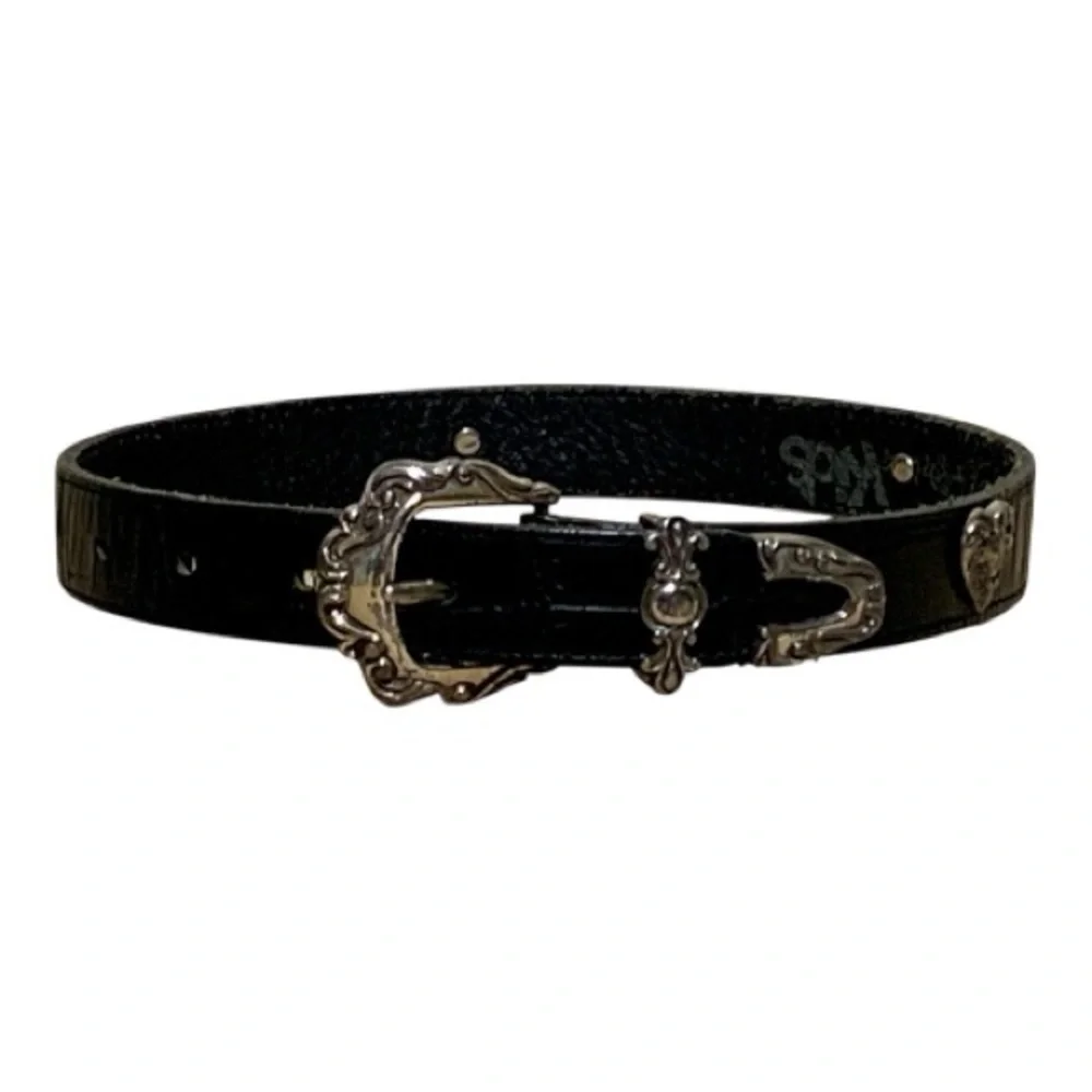 Vintage 1996 Brighton Kids Leather Belt with Silver Buckle Size 21”